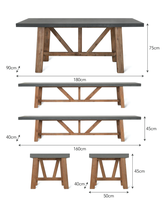 Chiltern Indoor / Outdoor Dining Table and Bench Set (2 sizes)